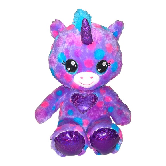 Build-A-Bear Toys Build A Bear Blue Pink Purple Tye Die Heartables